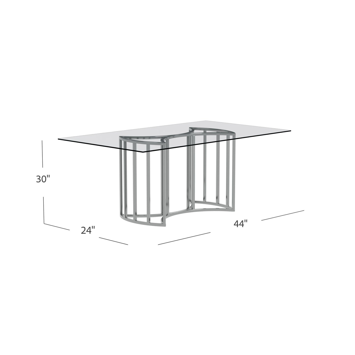Sophia - Dining Table - Silver