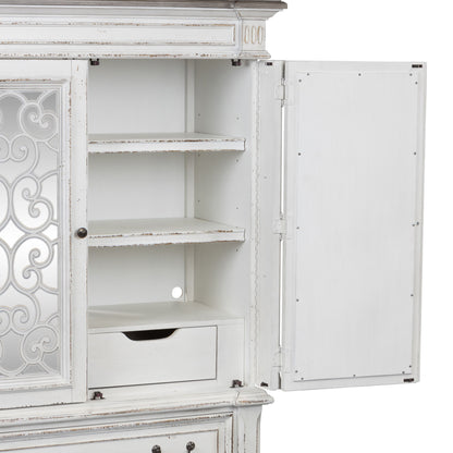 Abbey Park - Mirrored Door Chest - Antique White