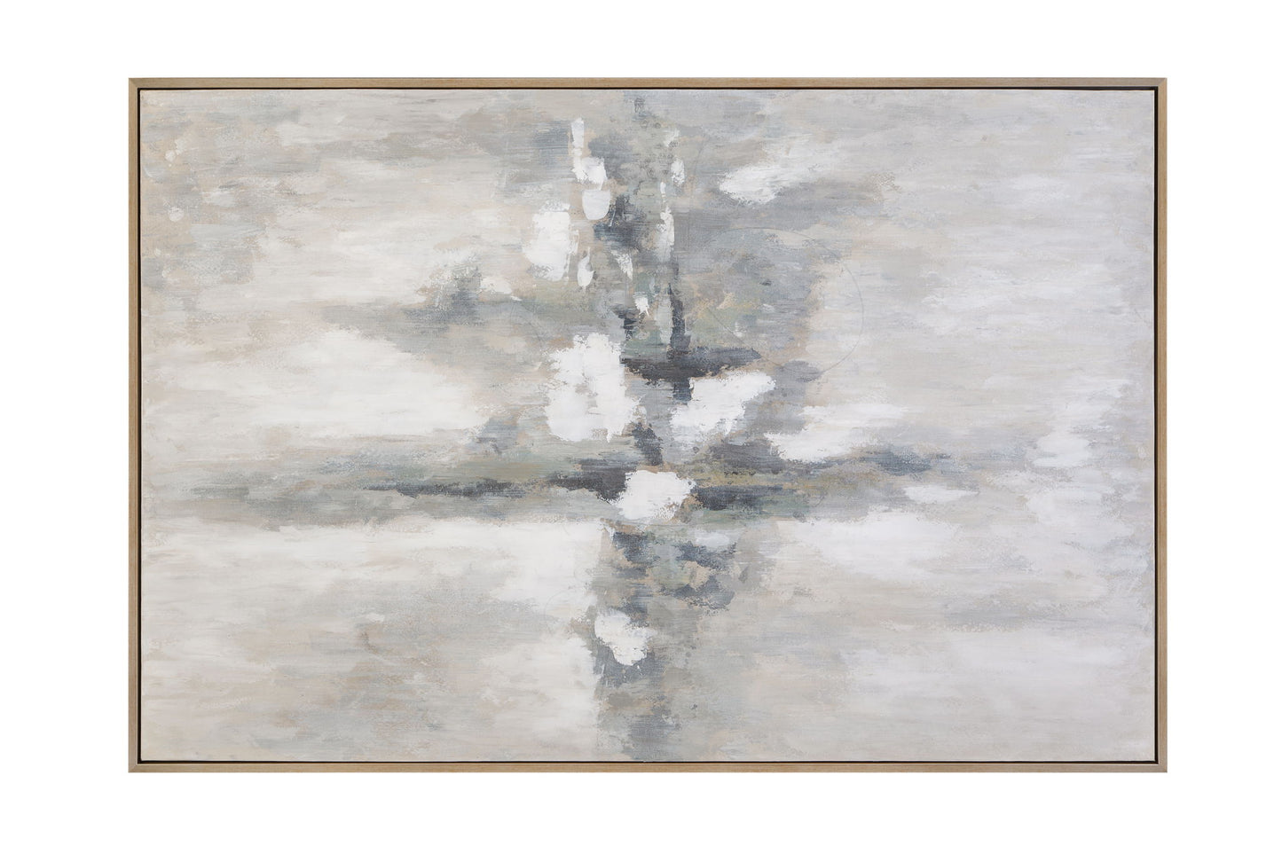 Quiet Reflection Framed Canvas - Silver