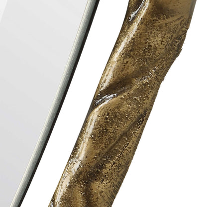 Twisted Branch - Oval Mirror - Gold