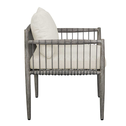 Borneo - Outdoor Dining Chair - White / Dark Gray