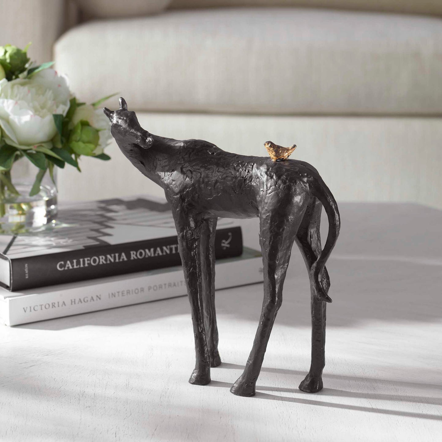 Hello Friend - Horse Sculpture - Black