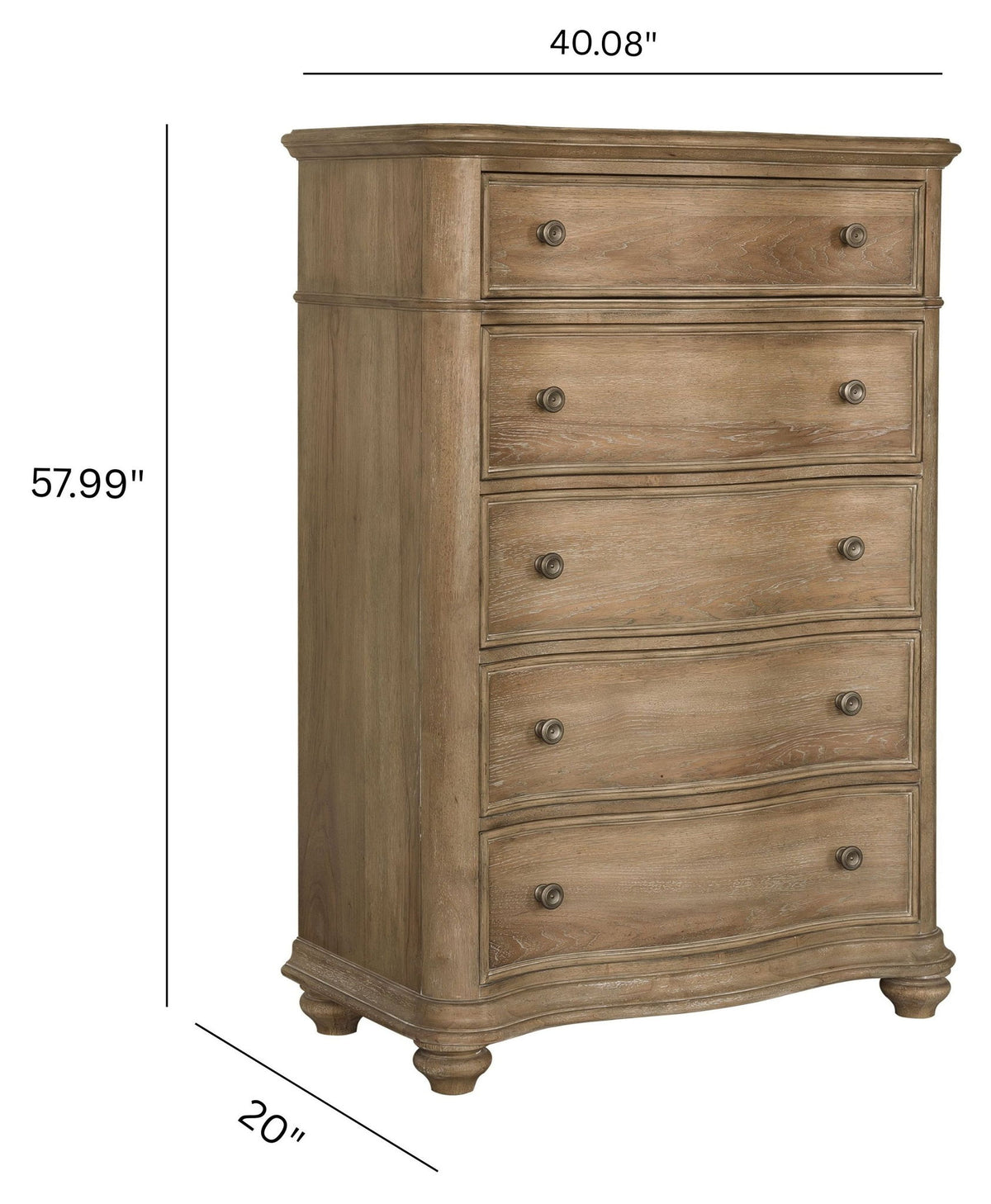 Weston Hills - 5 Drawer Chest - Flax Seed