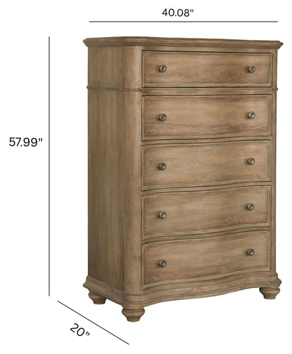 Weston Hills - 5 Drawer Chest - Flax Seed