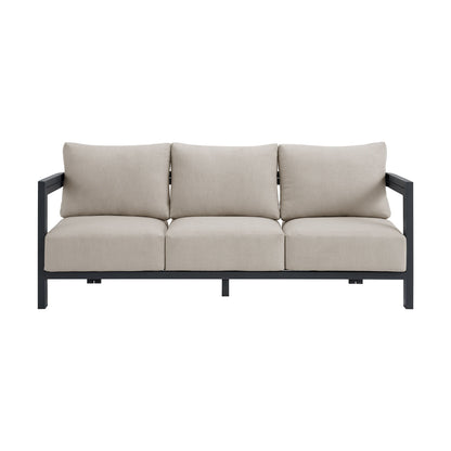 Playa - Sofa With 2 Pillows - Dark Gray / Beige