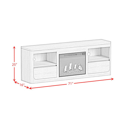 Rosalie - 4 Piece Entertainment Unit With 71" TV Console