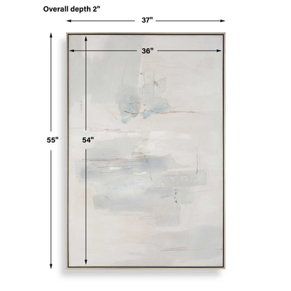 One And Only - Hand Painted Abstract Art - Blue / Brown / Gray / White