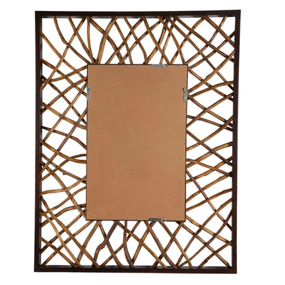 Teak Maze - Rectangle Mirror