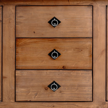 Amita - 3 Drawer 4 Door Cabinet - Brown
