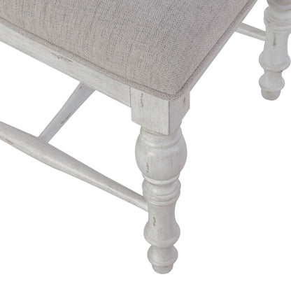 River Place - Panel Back Side Chair - Riverstone White & Tobacco