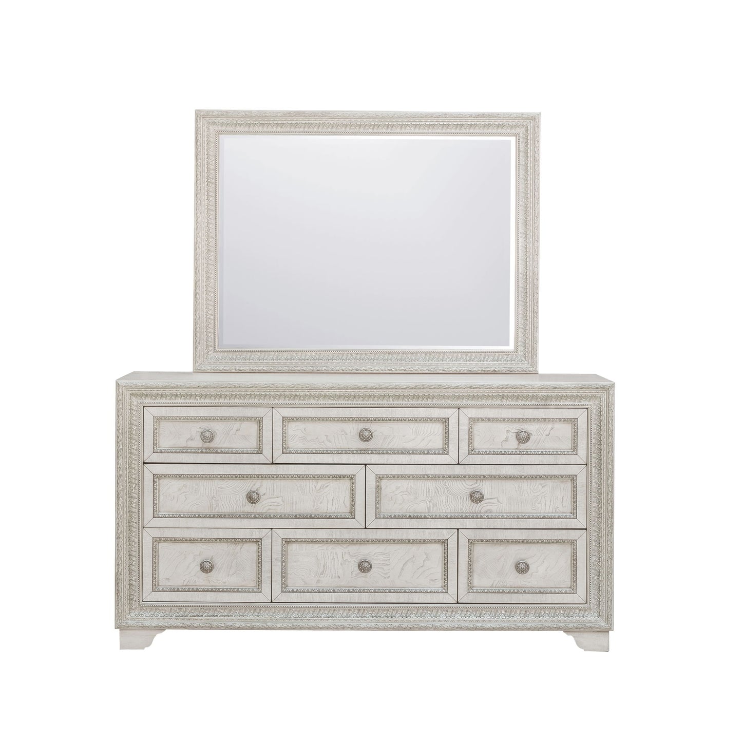 Camila - Dresser and Mirror - Creamy White