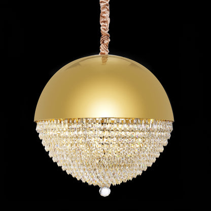 Michael Amini Lighting - Eclipse LED Crystal And Metal Chandelier - Gold