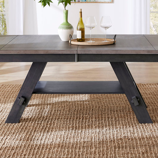 Lawson - Pedestal Table Base - Slate / Weathered Gray