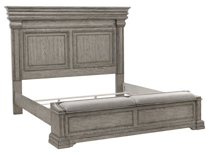 Madison Ridge - Queen Panel Bed With Blanket Chest Footboard - Heritage Taupe