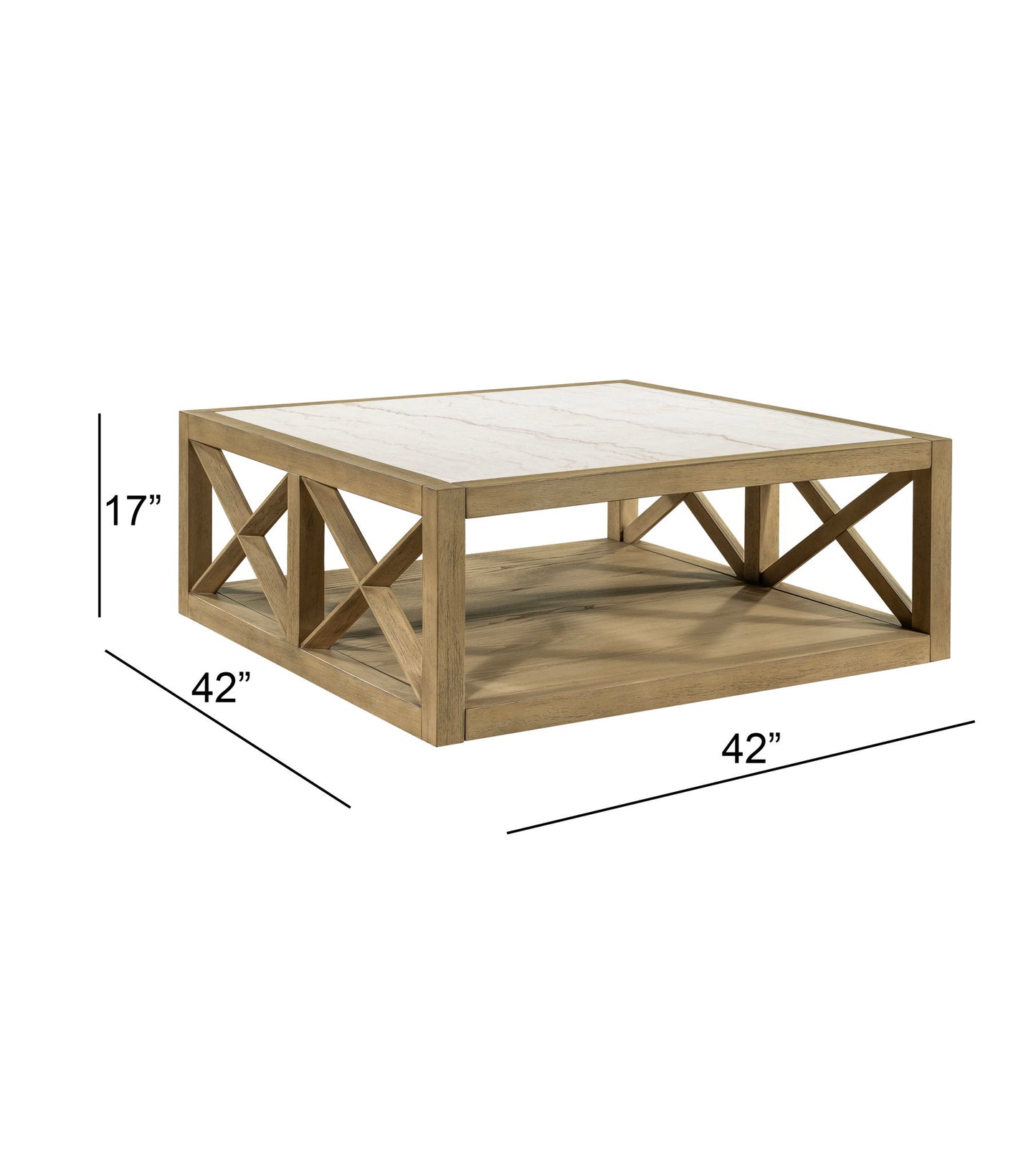 Holden - Square Coffee Table - Rustic Blonde