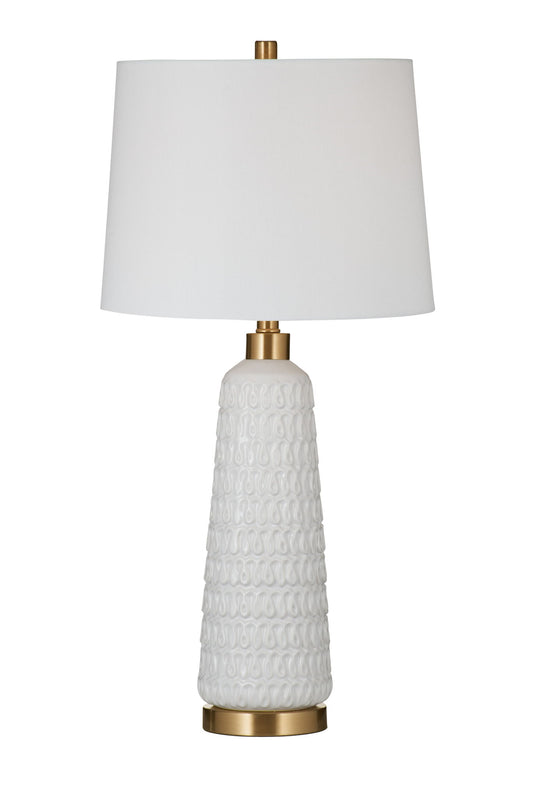 Durham - Table Lamp - White / Gold
