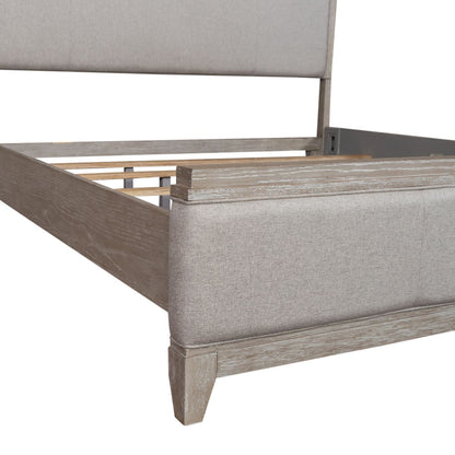 Belmar - King Upholstered Panel Footboard - Washed Taupe