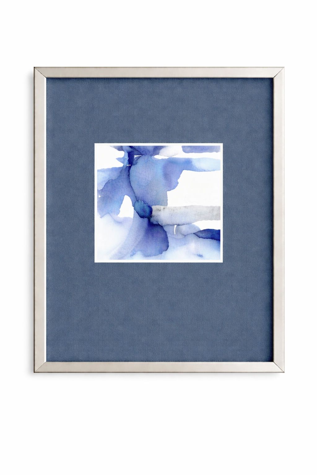 Bleu Beat III Framed Print - Blue