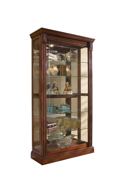 PFC Curios - Lighted Sliding Door 5 Shelf Curio Cabinet