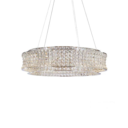 Michael Amini Lighting - Galaxy 32" Round LED Crystal Chandelier - Chrome