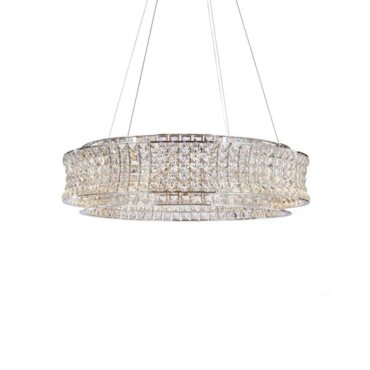 Michael Amini Lighting - Galaxy 32" Round LED Crystal Chandelier - Chrome
