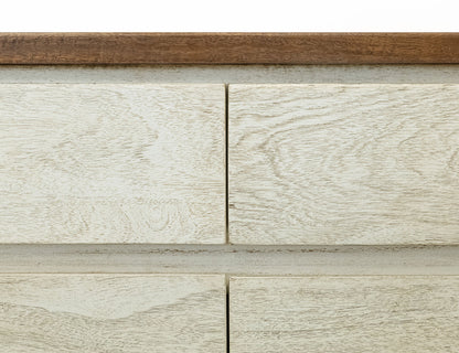 Evoke - 3 Drawer & 3 Door TV Stand/Console - Ivory / Brown