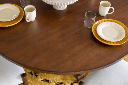 Lake House - Complete Round Pedestal Dining Table - Pinecone