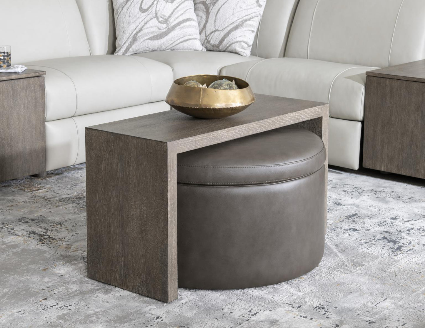 Luna Ravello - Swivel Ottoman On Casters