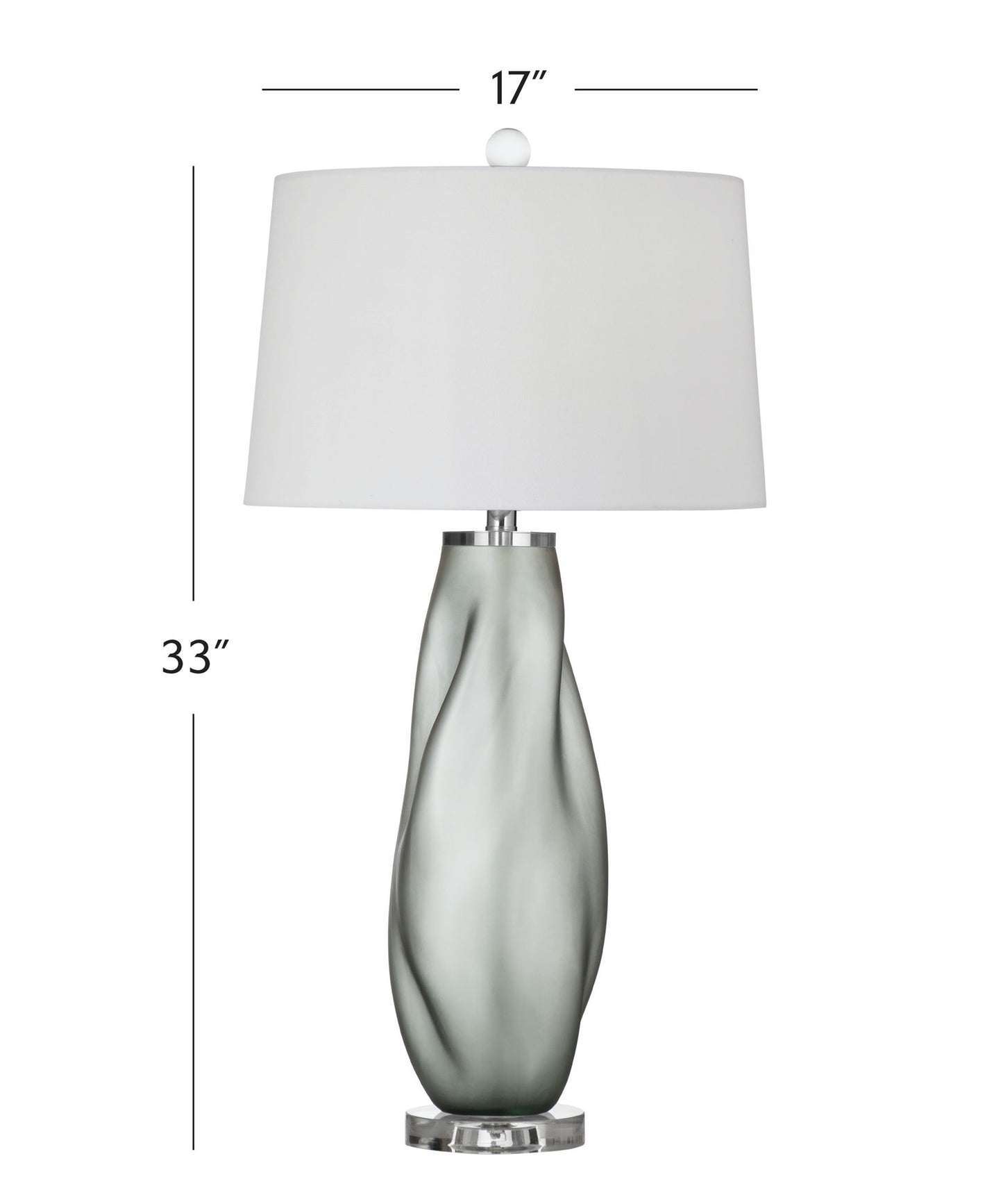 Gabon - Table Lamp - Pearl Silver