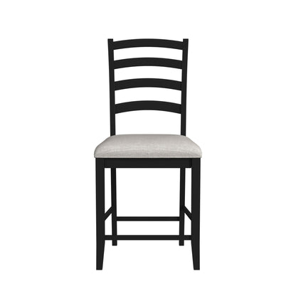 Tulane - 5 Piece Dining Set (Counter Table & 4 Counter Chairs) - Oak & Black