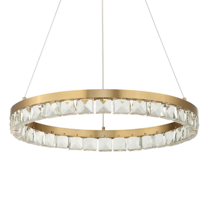 Segovia - Round Crystal LED Chandelier - Gold