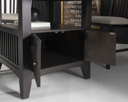 Caldwell - Complete Counter Height Dining Table With Storage Base - Espresso