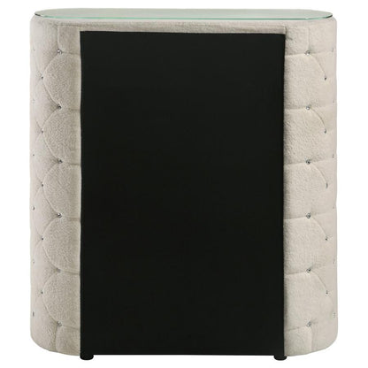 Sonya - 5-Drawer Upholstered Bedroom Chest Of Drawers - Ivory