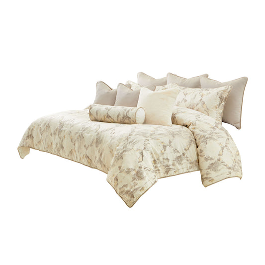 Glennridge - 10-Piece King Comforter Set - Frost