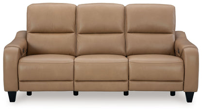 Mosswell - Power Reclining Sofa With Adj Headrest - Toffee