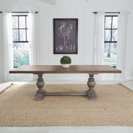 River Place - Trestle Table Base - Riverstone Gray & Tobacco
