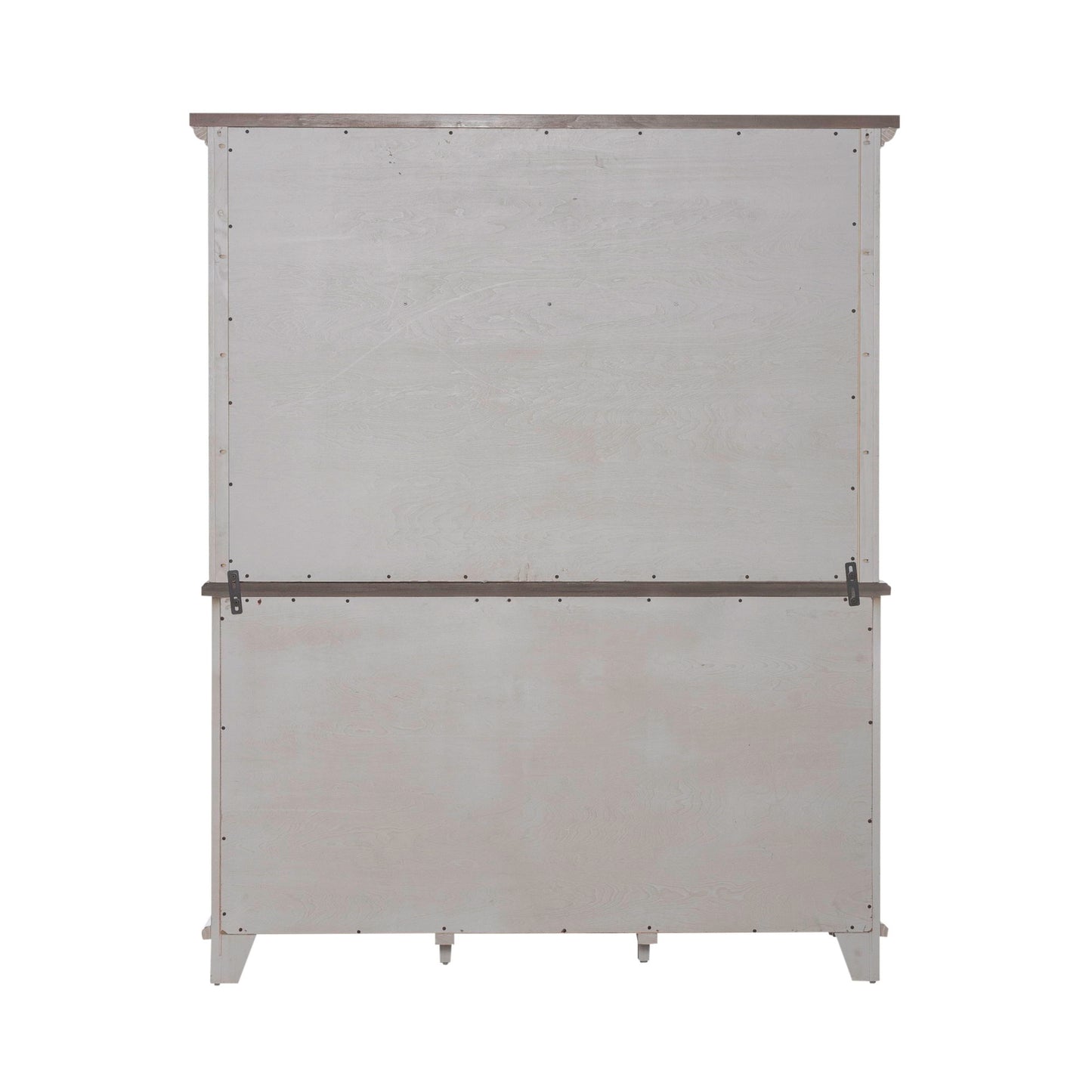 River Place - Server & Hutch - Riverstone White & Tobacco
