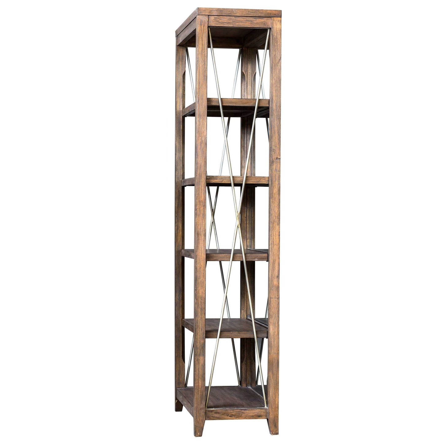Delancey - Weathered Oak Etagere - Dark Brown