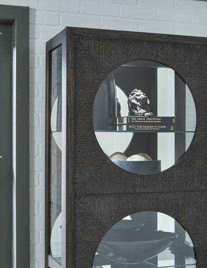 Pulaski Accents - Side Entry Curio Cabinet - Dark Wood