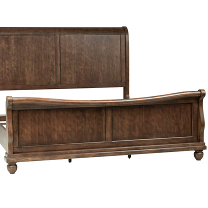 Rustic Traditions - King Sleigh Footboard - Rustic Cherry