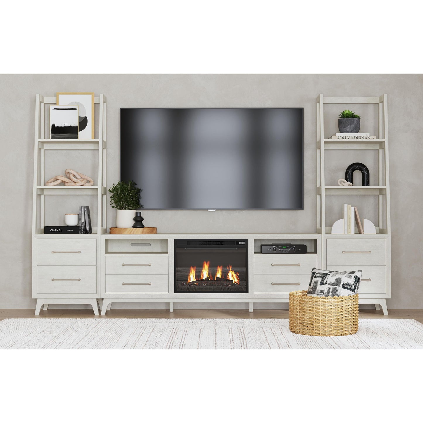 Westland - 4 Piece Entertainment Unit With 71" TV Console - Almond