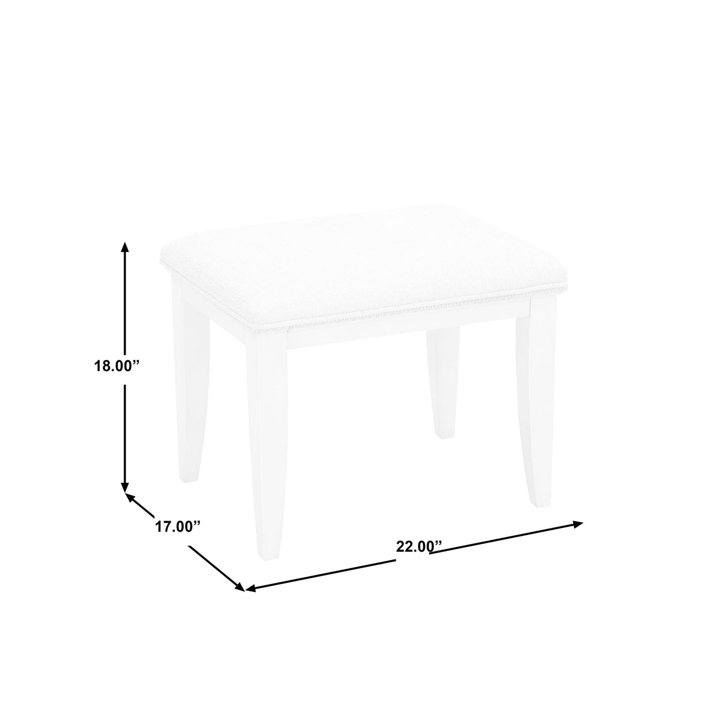 Camila - Vanity Stool - Cream