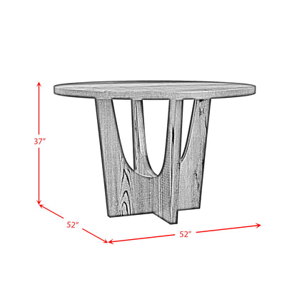 Oregon - Round Table With Wood Top