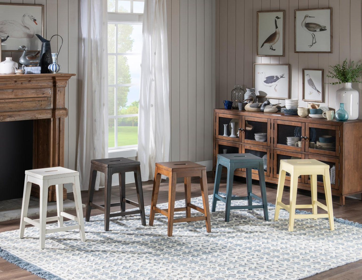 Lake House - Counter Height Backless Stool (Set of 2)