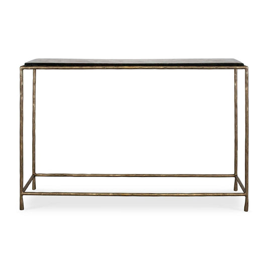 Ovard - Minimalist Metal Console Table - Brass