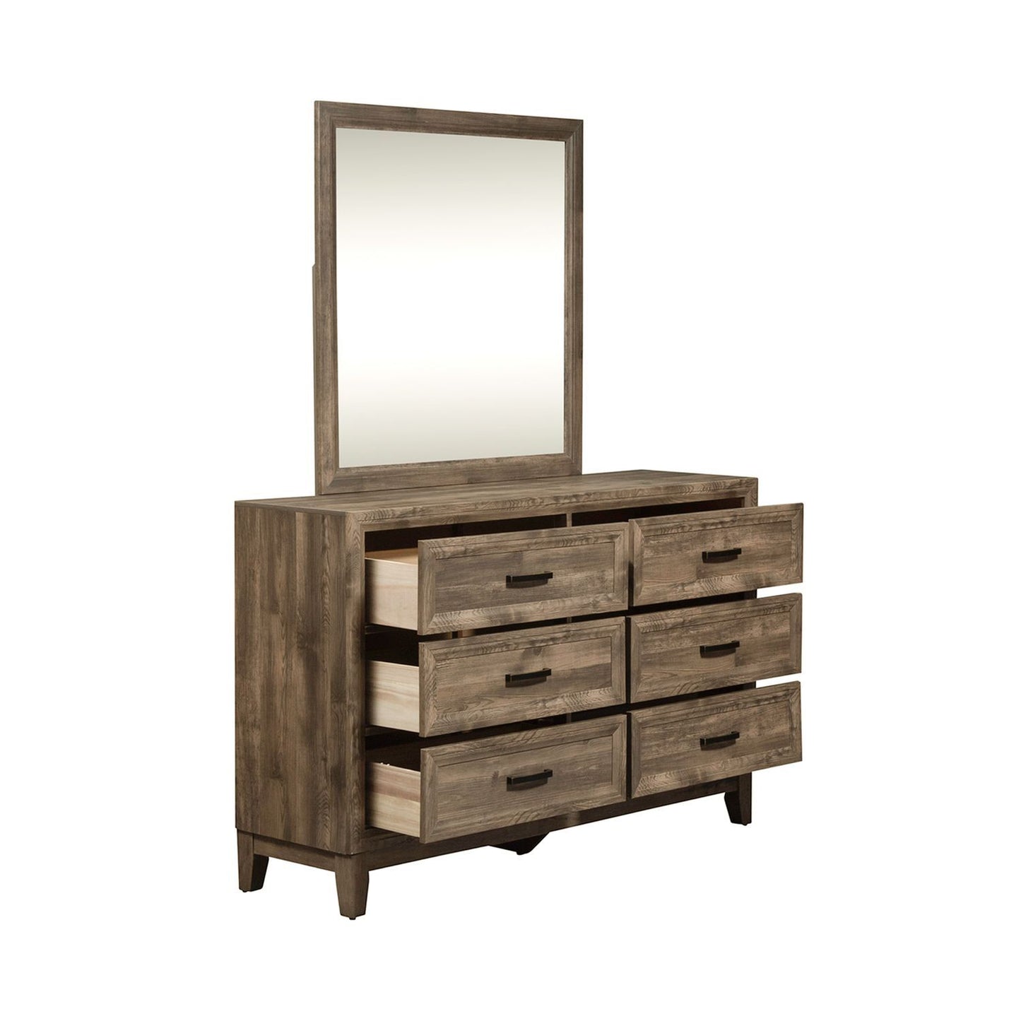 Ridgecrest - Dresser & Mirror - Light Brown