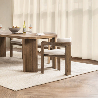 Labelle - Dining Armchair - Tan Oak