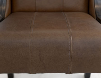 Balam - Leather Upholstered Chair (Set of 2) - Brown