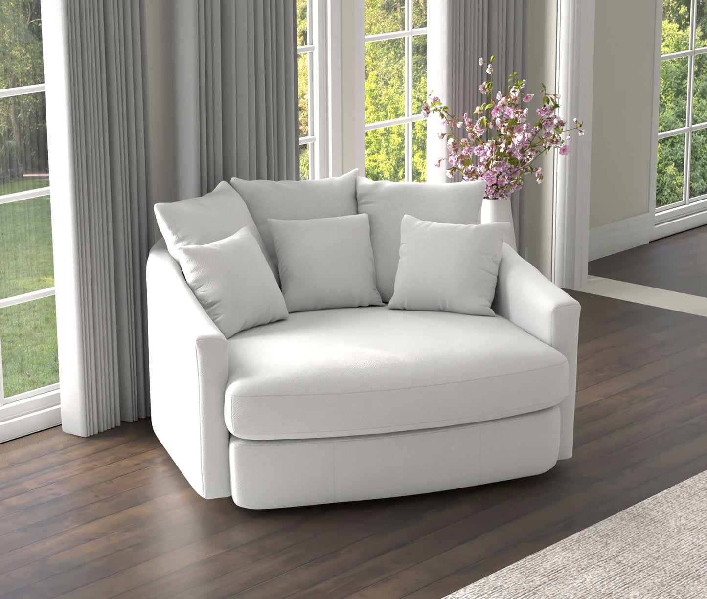 Matty - Round Accent Cuddle Chaise