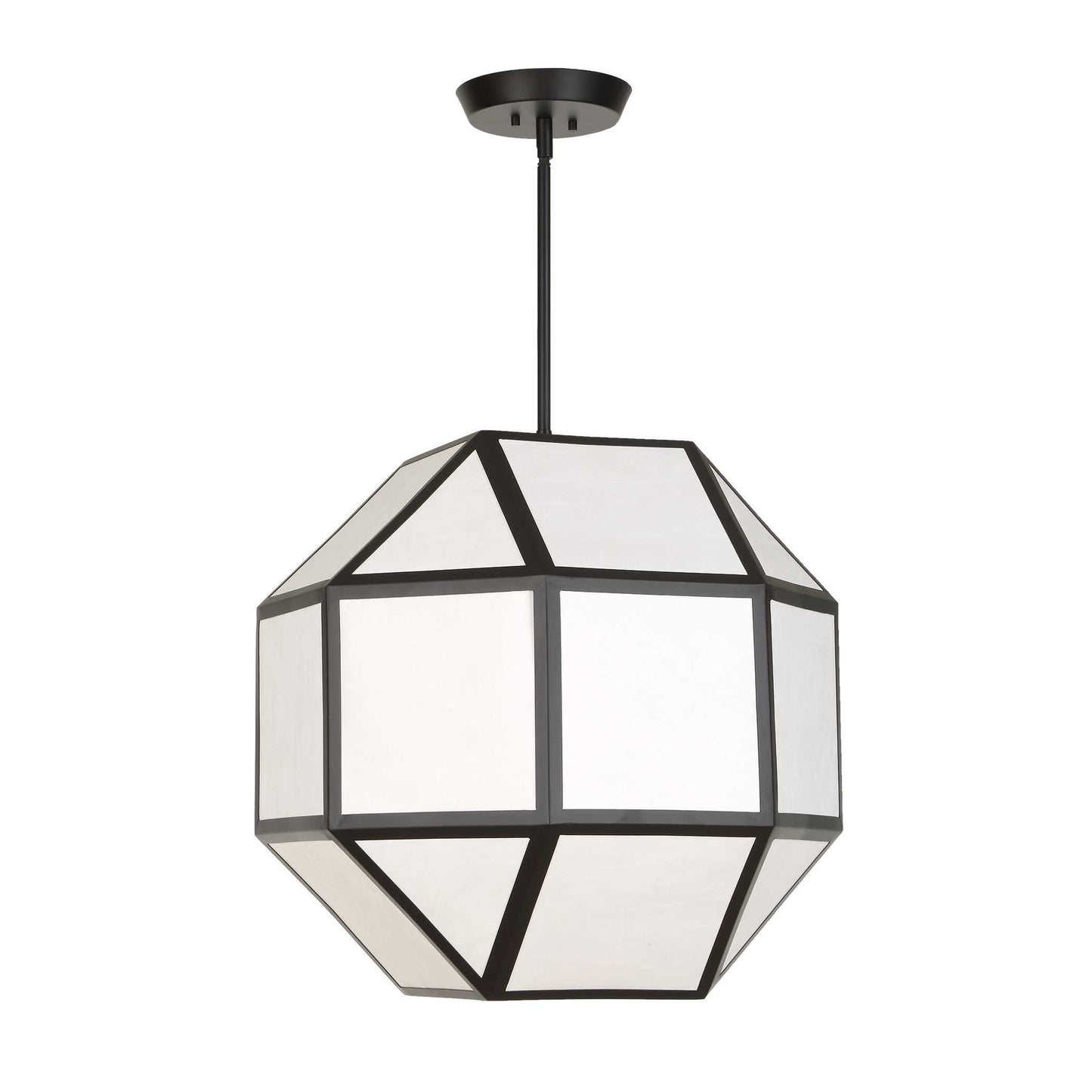 Hoi An - 4 Light Geometric Chandelier - Black